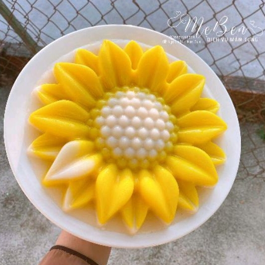 Khuôn Silicon Rau Câu Xôi Đậu Hoa hướng Dương Lớn