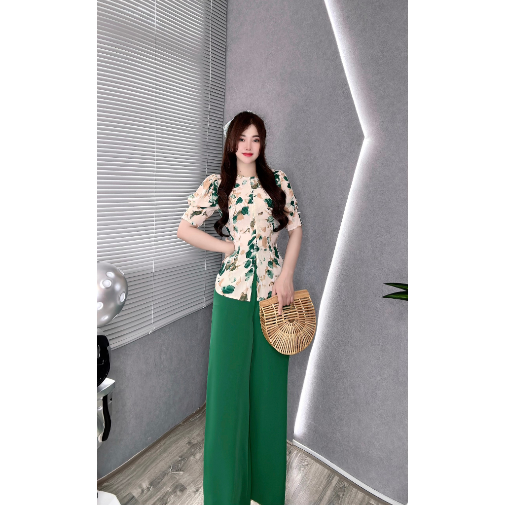 BỘ BÀ BA LỤA HOA 3D TAY PHỒNG