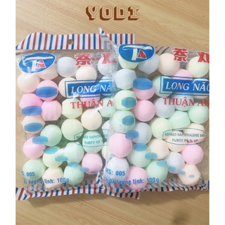 Bịch long não Thuận An 100g, bịch nhiều viên tròn đủ màu 100g, khử mùi hôi, chống côn trùng, viên long não nhiều màu