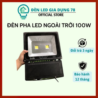 Đèn Pha Led 100w Chiếu Sáng Ngoài Trời, Đèn Flood Light Sân Vườn