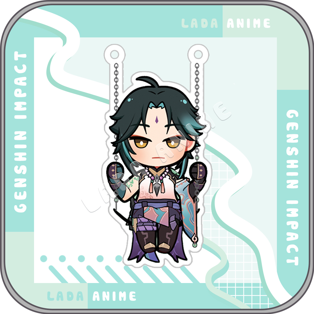 Standee Xích Đu Game Genshin Impact Tùy Chọn Nhân Vật Và Khung Xích Đu Mẫu 3,4, Mô Hình Acrylic Mica Trang Trí Để Bàn