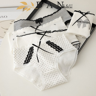 Quần Lót Cotton Nữ Cao Cấp Gân Tăm Phối Nơ Gợi Cảm DAN L&U 389