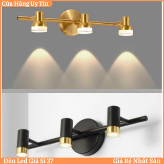 Đèn soi tranh, Đèn rọi gương 3 bóng mắt led COB 5W cực sáng ,điều chỉnh được góc chiếu