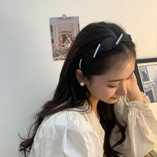 Băng đô cài tóc lụa satin lượn sóng