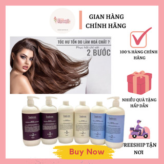Cặp dầu gội xả batious dành cho tóc khô xơ,chẻ ngọn batious màu trắng, tím, xanh - han cosmetics
