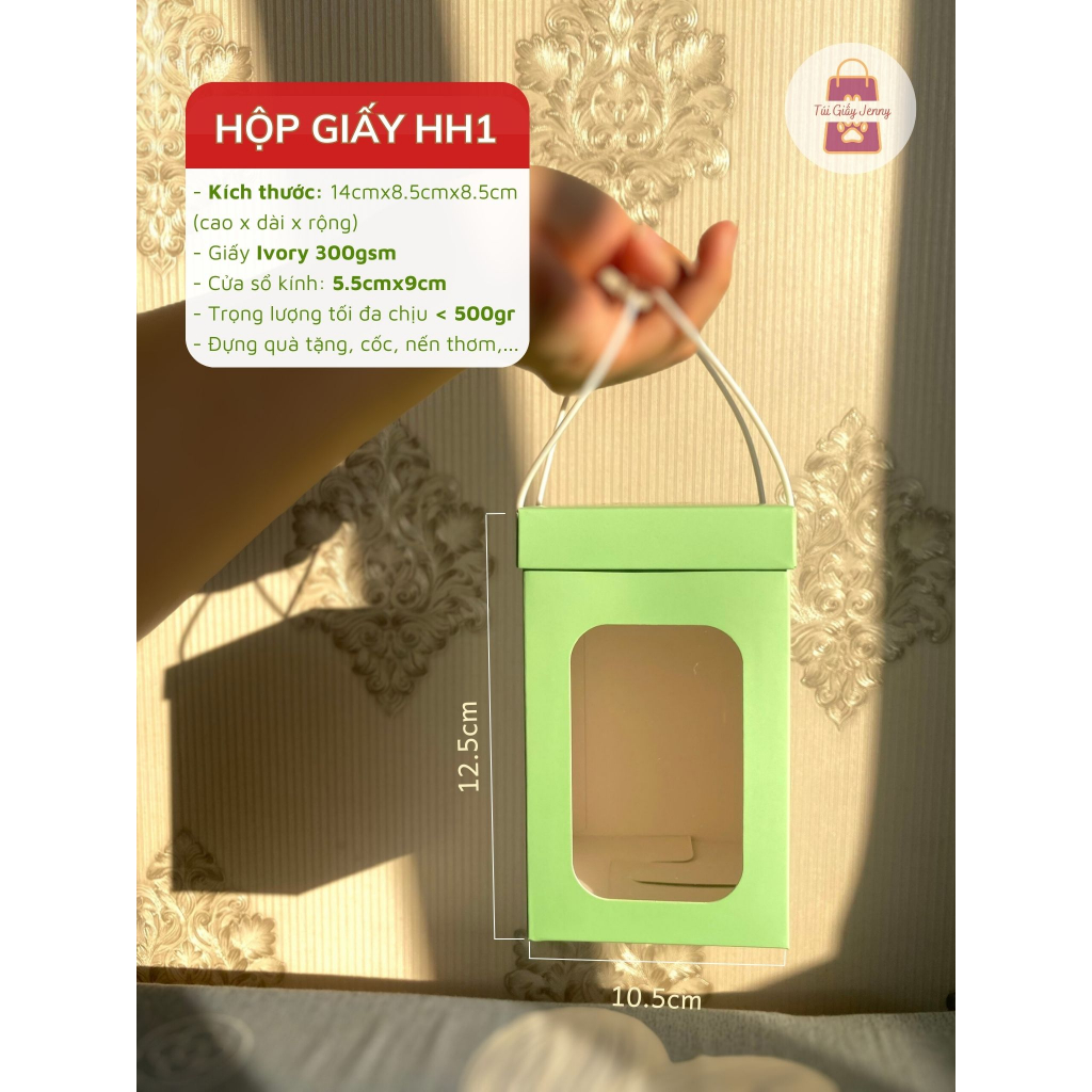 JG LẺ GIÁ SỈ - Túi Giấy Kraft Mini Đáy 8.5cm Đựng Chậu Cây, Nến Thơm, Hũ Mật Ong Nhỏ