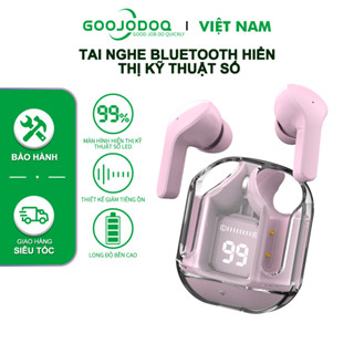 Tai nghe Bluetooth không dây khử tiếng ồn Goojodoq 5.1 với màn hình kỹ thuật số trong suốt LED