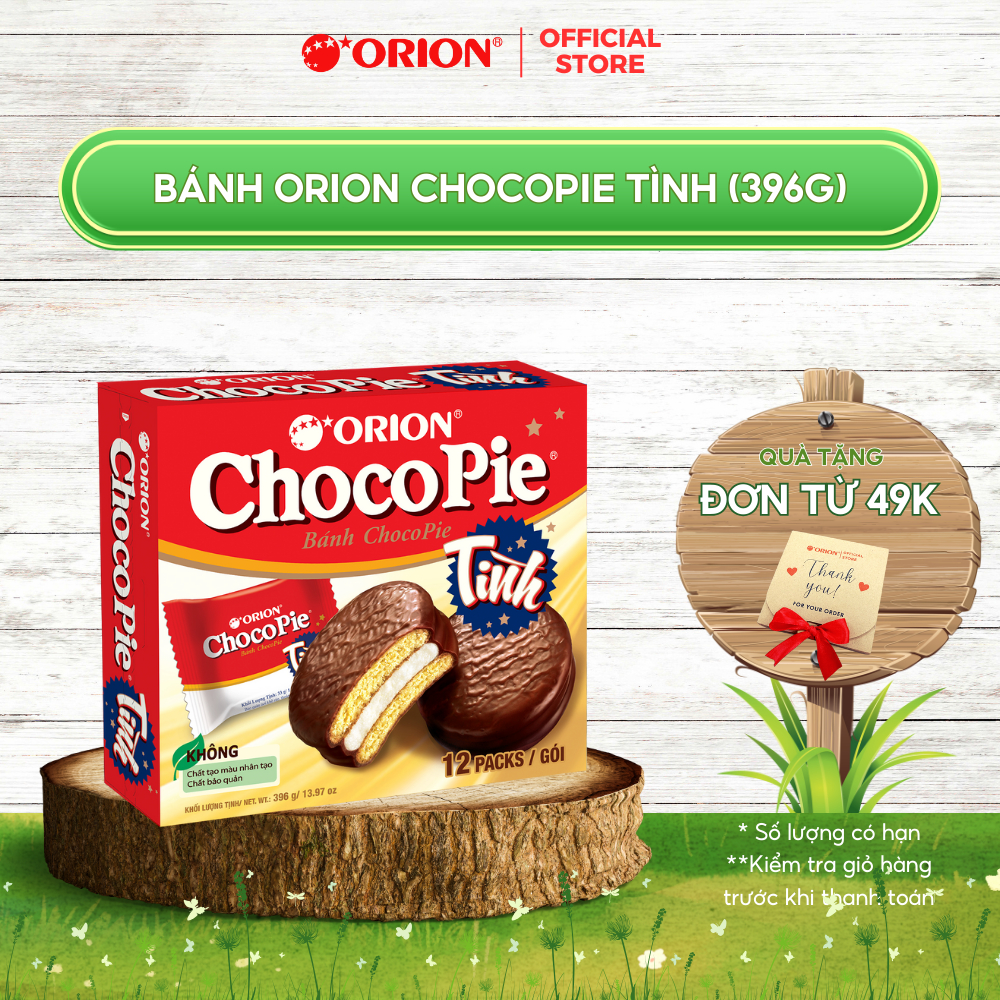 Hộp 12 gói bánh Orion ChocoPie Tình vị truyền thống (396G)