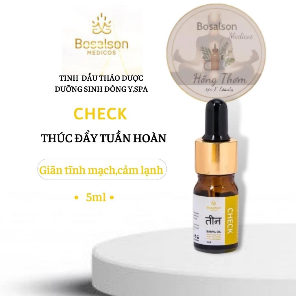 Tinh dầu dược liệu Bosaloson CHECK oil 5ml làm săn chắc da hỗ trợ su y giã n tĩn h mạch và sau điều trị lazer