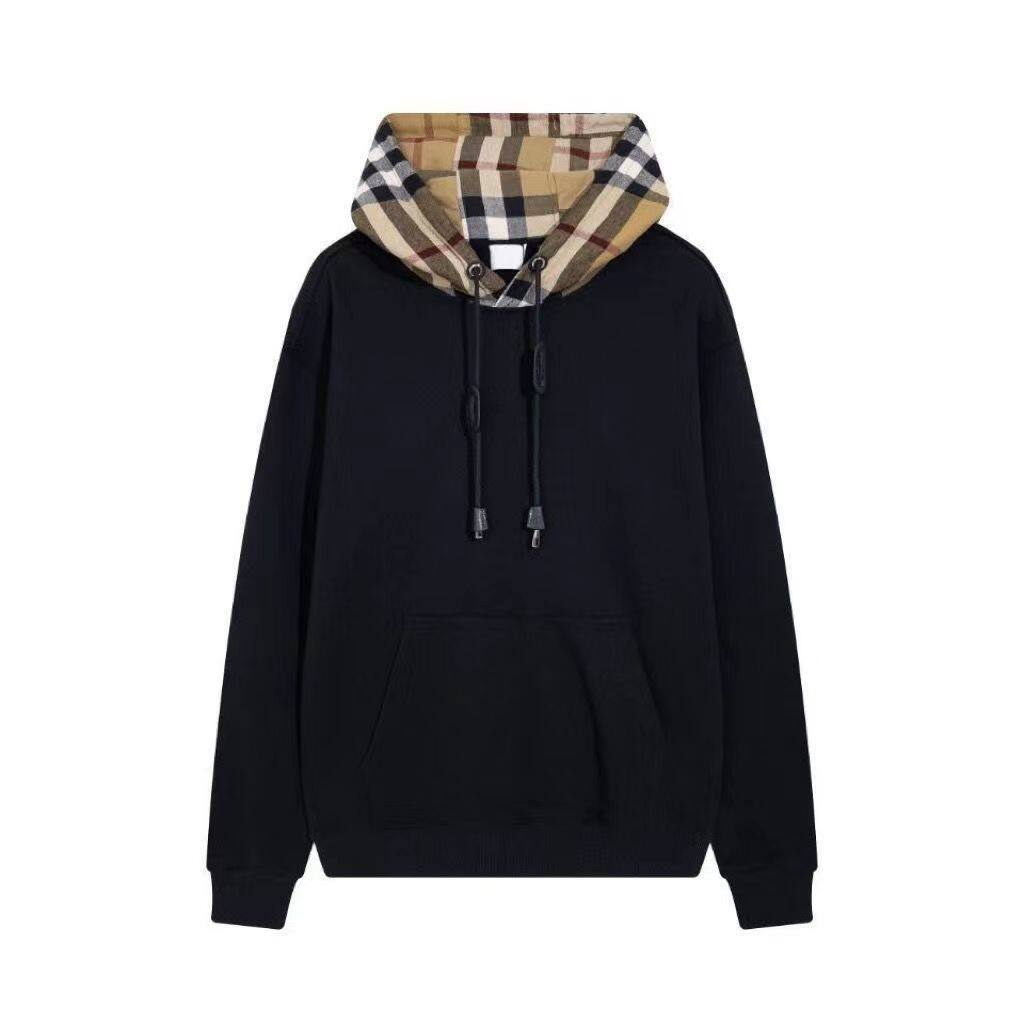 Áo Khoác Hoodie Zip Phối Họa Tiết Mũ Kẻ Caro, Áo Khoác Nam Chất Vải Nỉ Cao Cấp