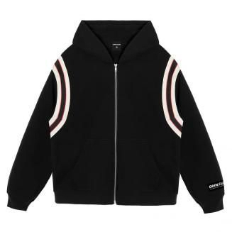 Áo Hoodie Zip ODIN CLUB Red Lines, Áo khoác nam nữ form rộng chất nỉ cao cấp phong cách