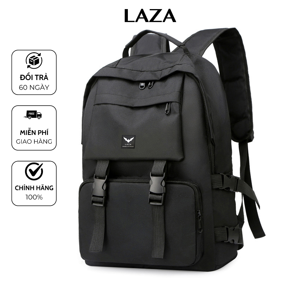 Balo nam nữ thời trang LAZA Geness Backpack 468 - Chất liệu chống thấm nước - Đựng được laptop 15.6inch