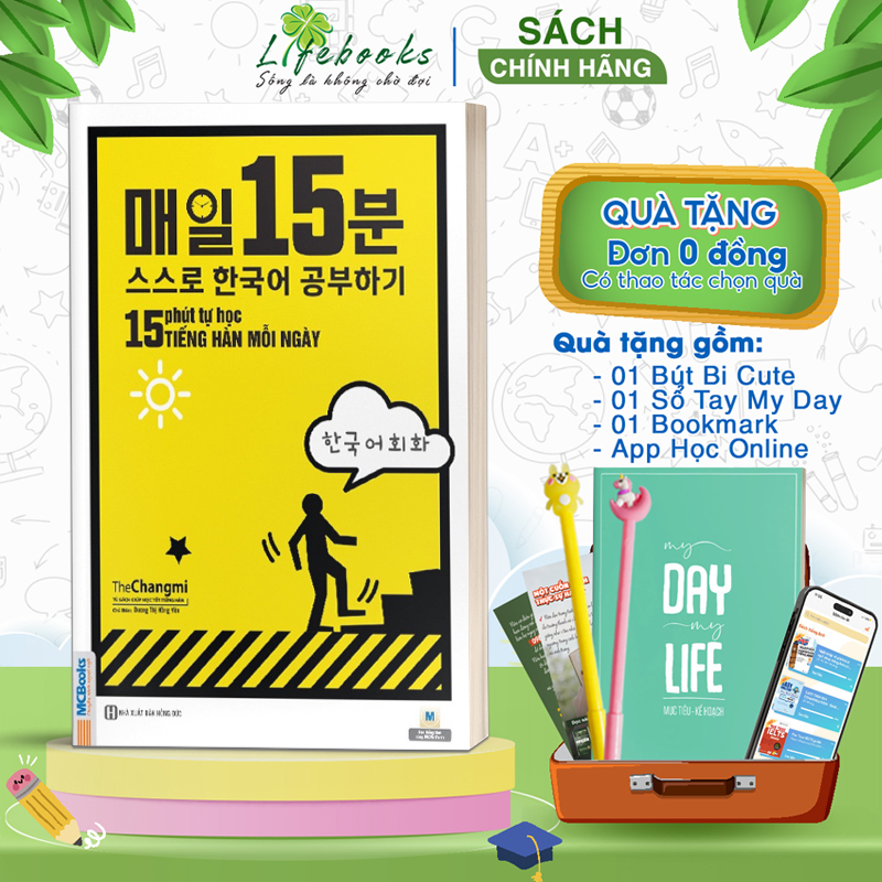 Sách - 15 phút tự học tiếng Hàn mỗi ngày