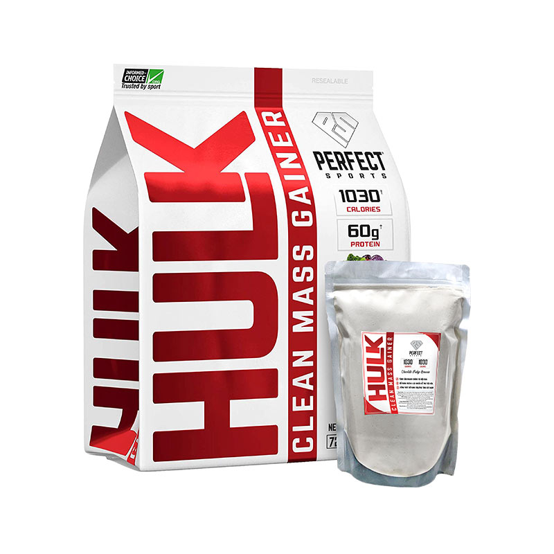 HULK CLEAN MASS GAINER- TÚI CHIẾT 1KG - Sữa Dinh Dưỡng Tăng Cân Cho Người Gầy