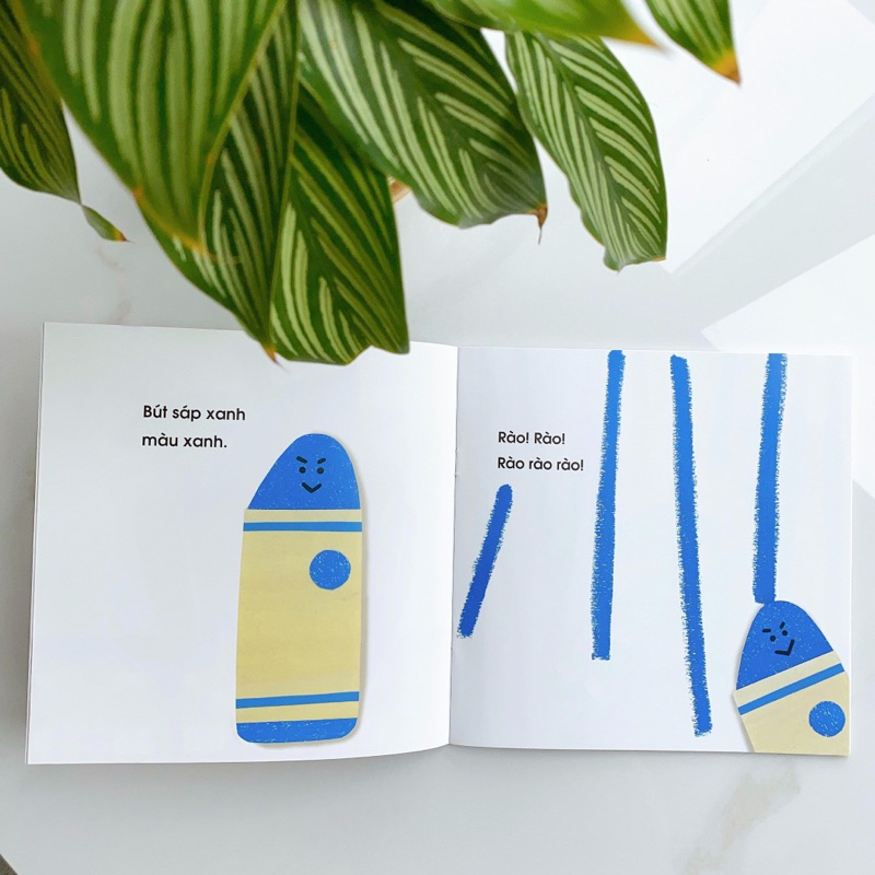 Sách Ehon cho bé 0 2 tuổi - Bút màu xoay tròn (Tranh truyện ehon Nhật Bản cho bé) | BigBuy360 - bigbuy360.vn