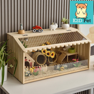 L11 Lồng gỗ mặt mica cho Hamster, Guinea Pig , thỏ, sóc, chinchilla, bò sát, Gà Rutin size 80cm