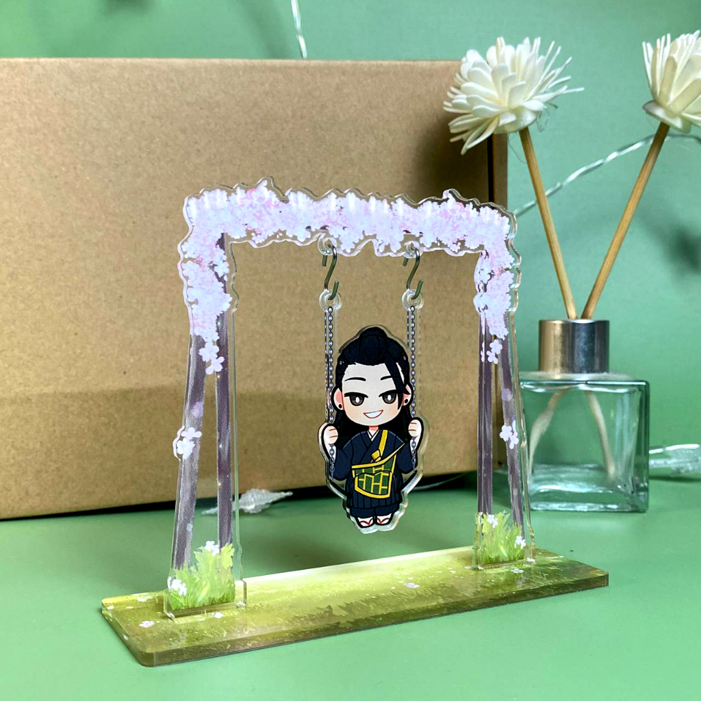 Standee Xích Đu Anime JJK Jujutsu Kaisen Chú Thuật Hồi Chiến Tùy Chọn Nhân Vật Và Khung Xích Đu, Mô Hình Mica Anime