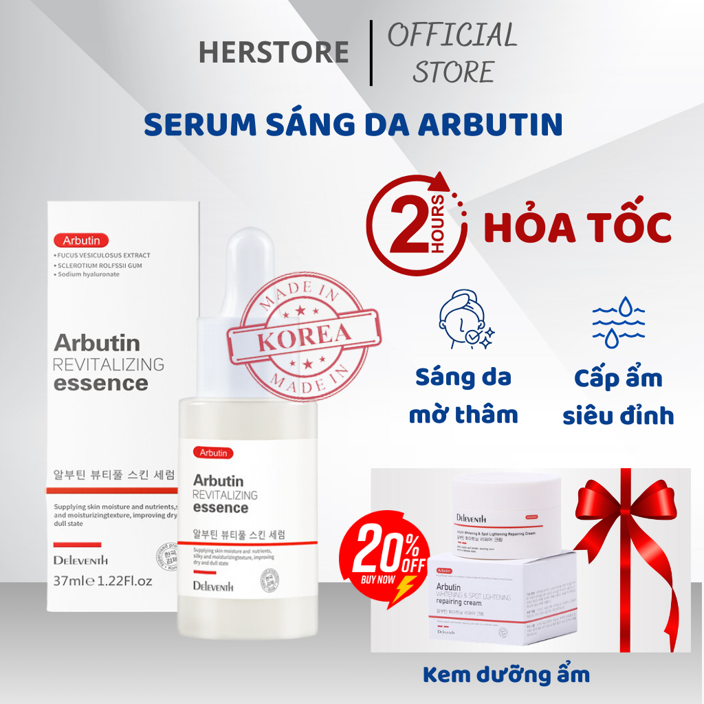 Serum Arbutin, Serum trắng da mờ thâm hiệu quả, làm sáng làm đều màu da, 37ml