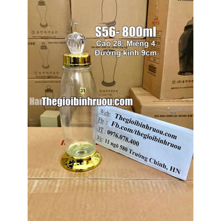 [ CHÍNH HÃNG ] Bình Ngâm Rượu Hàn Quốc 800ml, Bình Thủy Tinh YONGCHEON, BHQ-S56