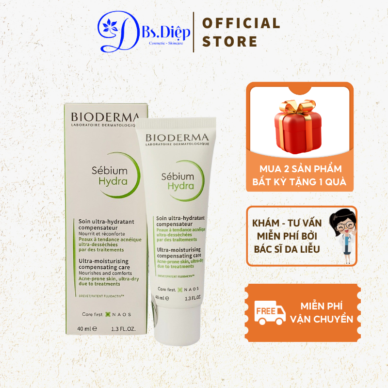 BIODERMA kem dưỡng ẩm giúp nuôi dưỡng, làm dịu phục hồi da SEBIUM HYDAR (40ml )