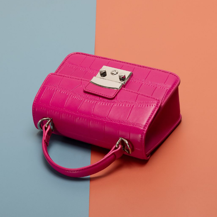 Túi Xách Nữ Đeo Chéo Da PU Khóa Bạc Size 19