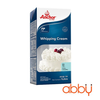 Kem whipping cream anchor 35.5% béo hộp 1 lít/1000ml