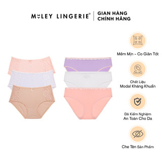 Combo 3 Quần Lót Nữ Lưng Cao Modal Phối Ren Sườn Active Miley Lingerie + 3 Quần Lót Nữ Thun Lạnh