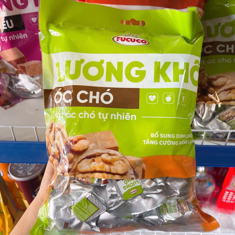Lương Khô Fucuco Hạt Điều, Óc Chó, Hạnh Nhân, Socola Gói 400gam