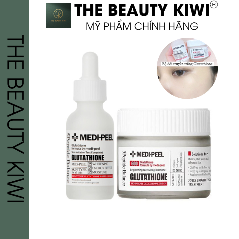 Combo Kem Dưỡng Trắng Và Serum Dưỡng MEDI PEEL Glutathione 600 White Cream Giúp Cải Thiện Da, Dưỡng Trắng Da