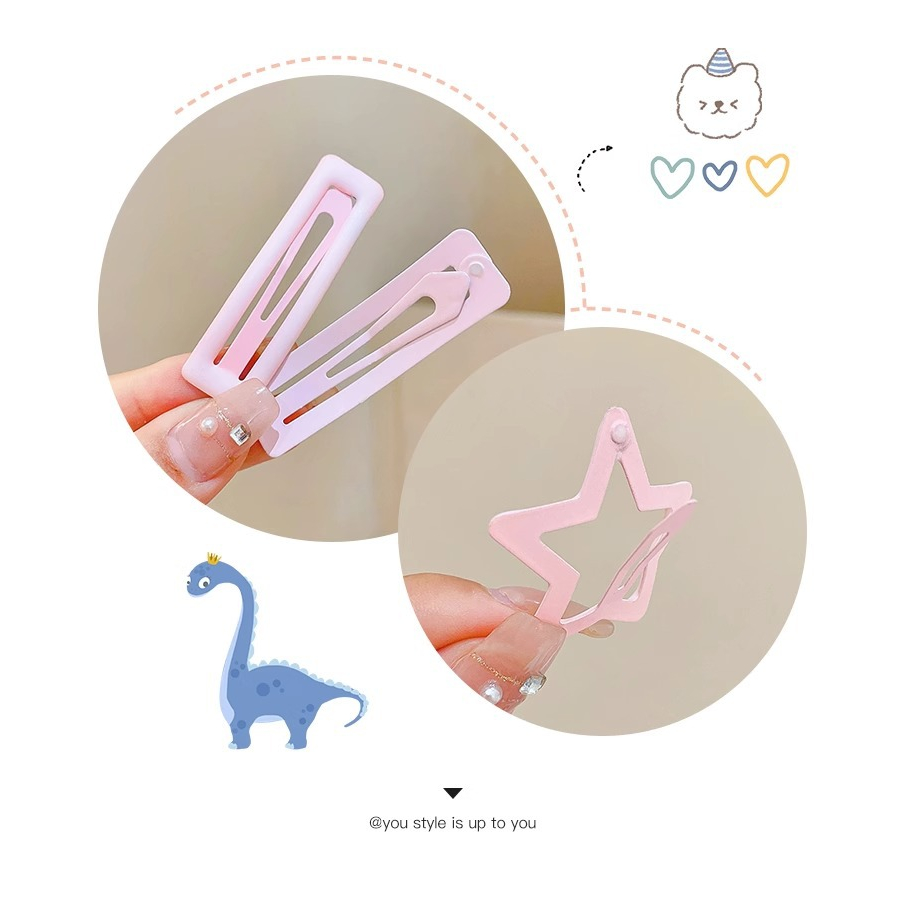 Kẹp tóc bấm/Cặp tóc mái màu pastel siêu dễ thương style Hàn Quốc SHP