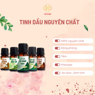 Tinh dầu thơm phòng SINORI, 100% nguyên chất, tinh dầu bưởi, dưỡng tóc, sả chanh, đuổi muỗi, massage body,10ml