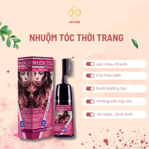 Thuốc nhuộm tóc Sinori thuốc nhuộm tóc không cần tẩy, tặng kèm dụng cụng - 500ml