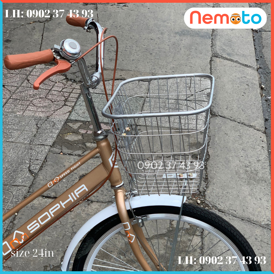 Xe Đạp Mini Nữ 24in Kiểu Dáng Mới 2 Gióng Sophia24