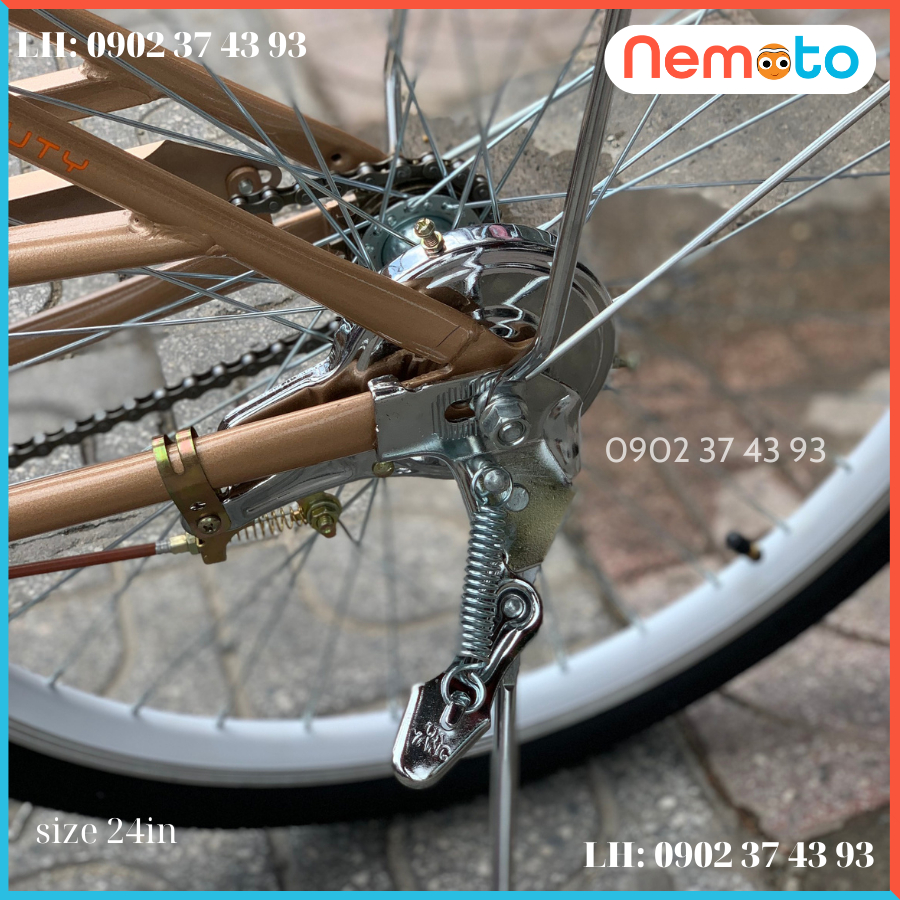 Xe Đạp Mini Nữ 24in Kiểu Dáng Mới 2 Gióng Sophia24