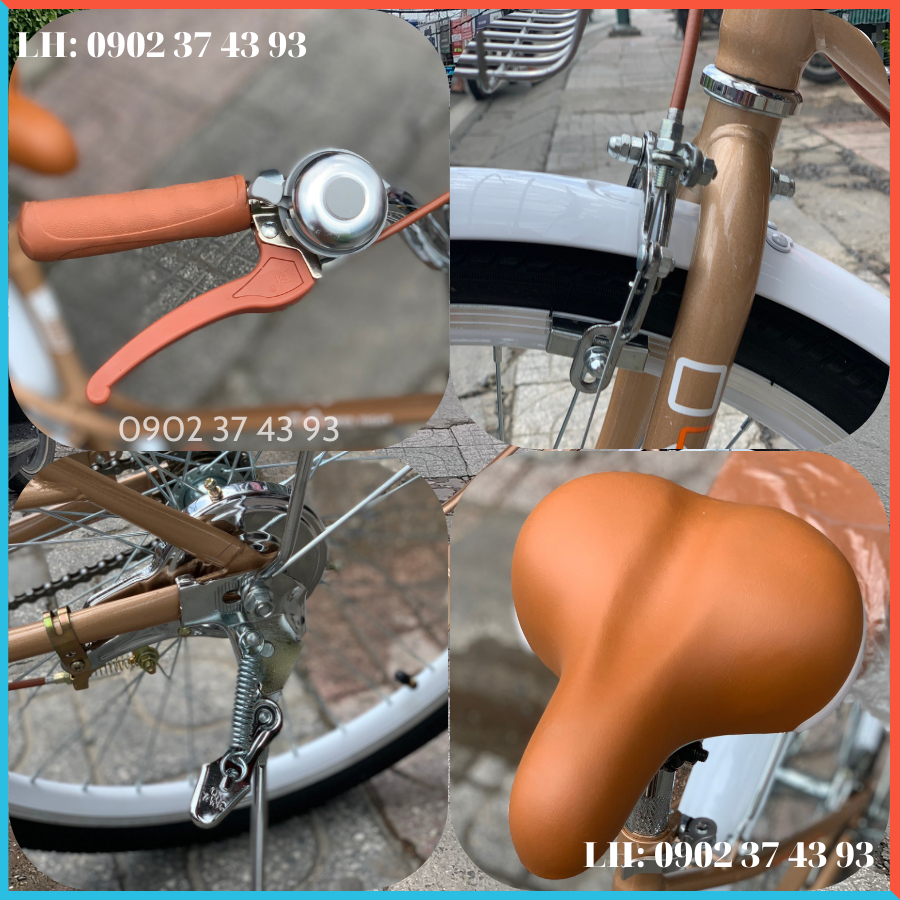 Xe Đạp Mini Nữ 24in Kiểu Dáng Mới 2 Gióng Sophia24