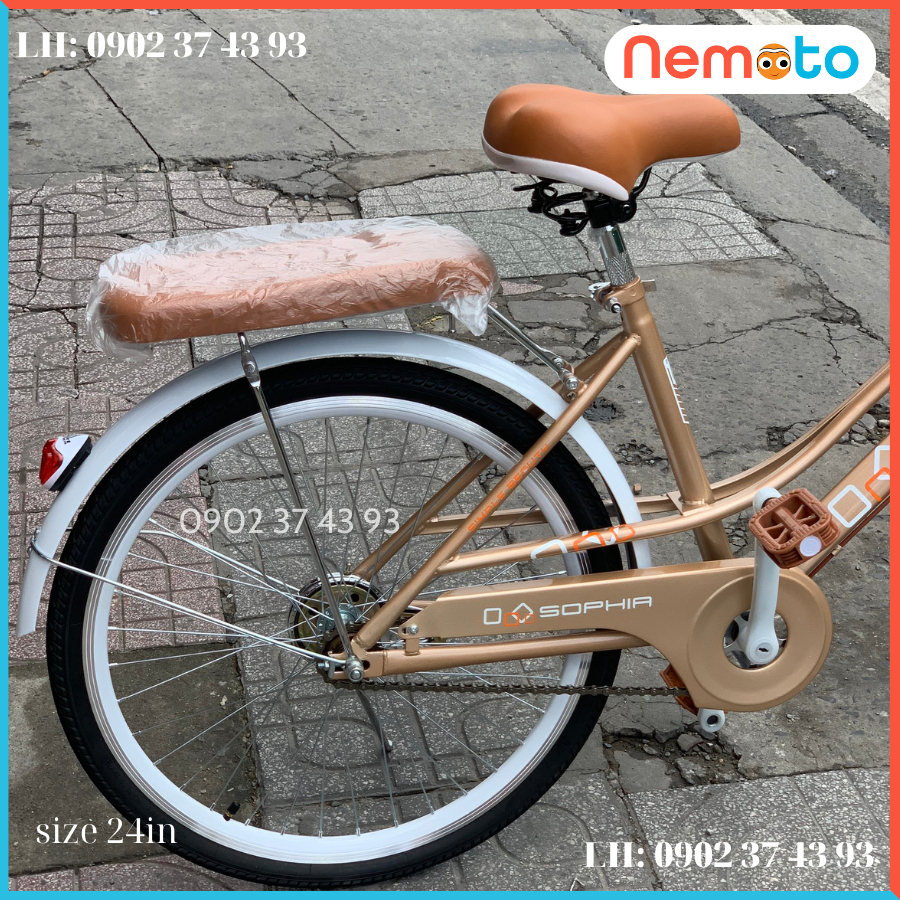 Xe Đạp Mini Nữ 24in Kiểu Dáng Mới 2 Gióng Sophia24