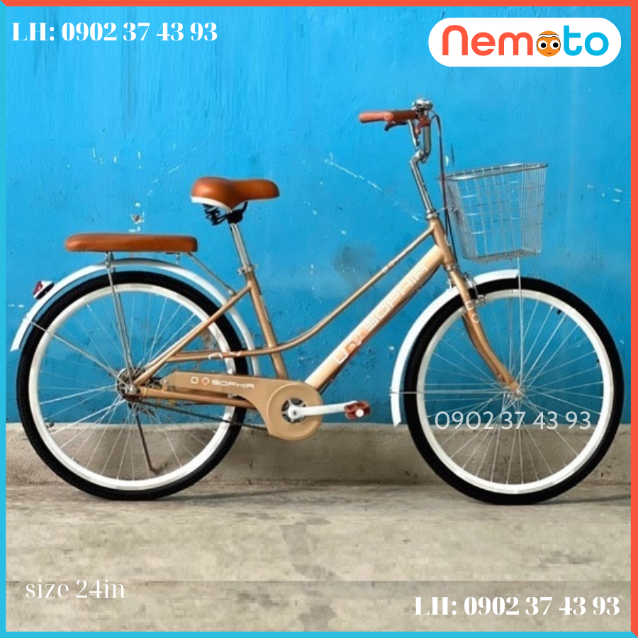 Xe Đạp Mini Nữ 24in Kiểu Dáng Mới 2 Gióng Sophia24