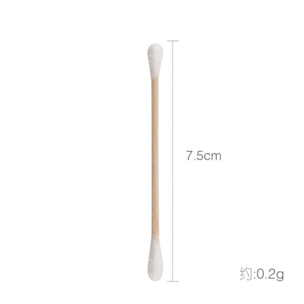 Bông Ngoáy Tai Thân Gỗ Hộp 100 Cây Chính Hãng, Bông Tăm Ngoáy Tai Thân Thiện Môi Trường An Toàn Tiện Lợi Khi Sử Dụng