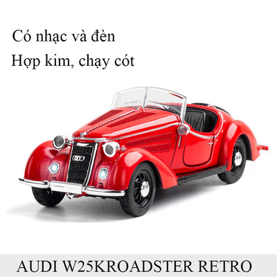Mô hình xe ô tô Audi Wanderer-Kompressor W25K KAVY chất liệu hợp kim, có nhạc và đèn, chạy cót