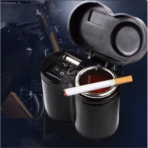 Sạc điện thoại gắn xe máy,moto 2in1 kim tẩu mồi lửa đa thông minh sạc nhanh,công tắc chống nước an toàn Full phụ kiện