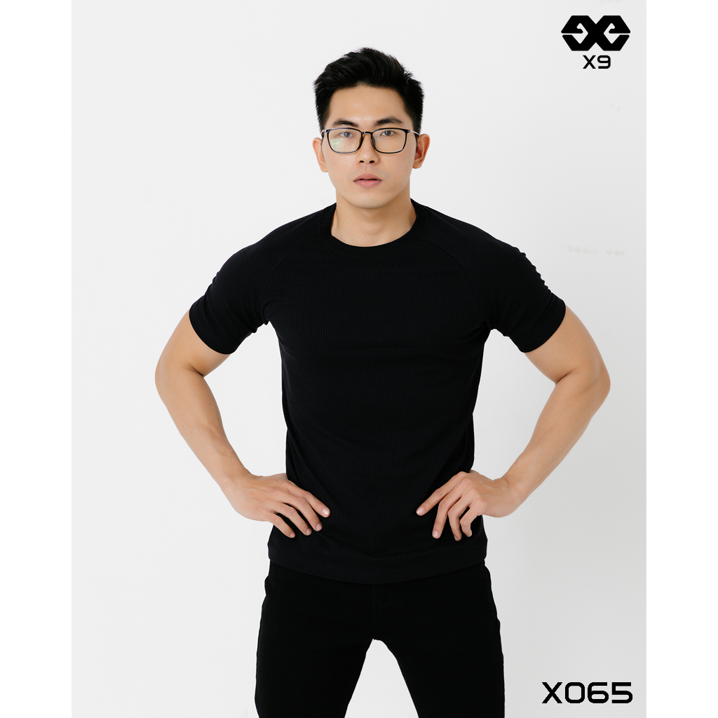 Áo Thun Nam Ngắn Tay Sọc Gân To K008 - X065 - X9 Sportswear