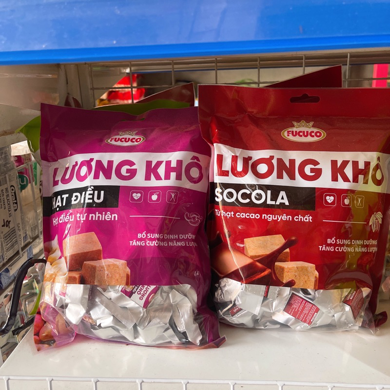 Lương Khô Fucuco Hạt Điều, Óc Chó, Hạnh Nhân, Socola Gói 400gam