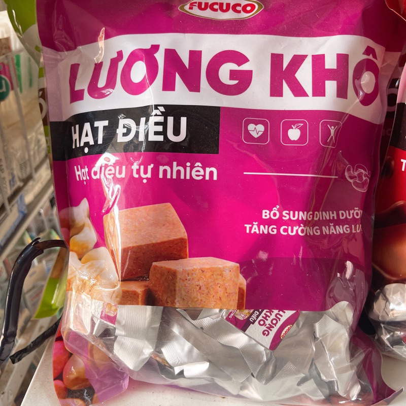 Lương Khô Fucuco Hạt Điều, Óc Chó, Hạnh Nhân, Socola Gói 400gam