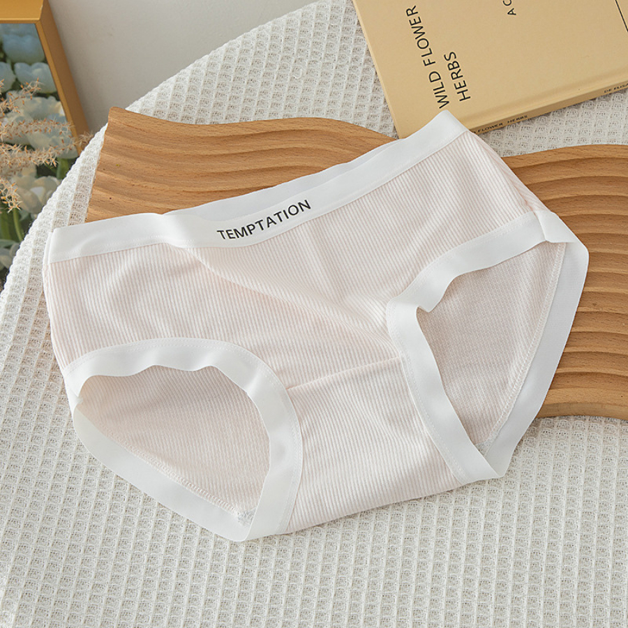 Quần Lót Nữ Cotton Co Dãn Chữ TEMPTATION Năng Động Thoải Mái DAN L&U Q16