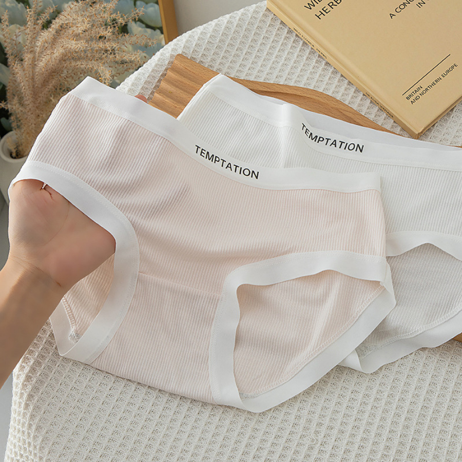 Quần Lót Nữ Cotton Co Dãn Chữ TEMPTATION Năng Động Thoải Mái DAN L&U Q16