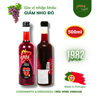 Giấm nho đỏ | Red wine vinegar Paladin 500ml - Dấm ăn hoa quả nhập khẩu Bồ Đào Nha - Pieus House