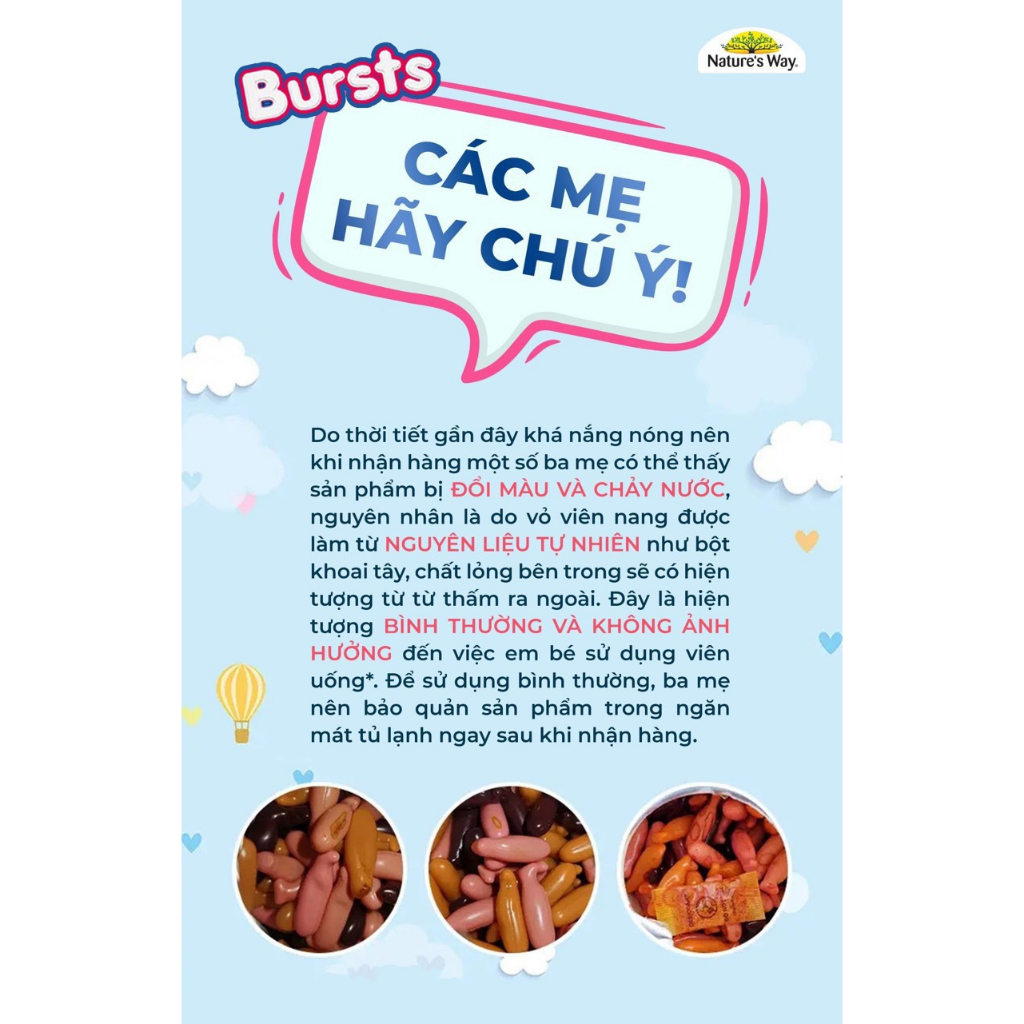 Viên Uống Dầu Cá Nature's Way Omega-3 Fish Oil Trio Giúp Bổ Sung DHA Phát Triển Trí Tuệ Cho Bé 60 Viên