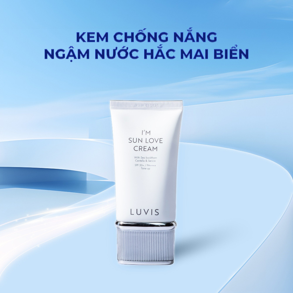 Kem Chống Nắng SPF50+/PA++++ Luvis 50gr - Tặng 1 Nước Tẩy trang 100ml