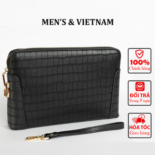 Ví da dài nam cầm tay cao cấp men's & vietnam vdm1601,06 ví da bò thật nhiều ngăn, chống thấm nước