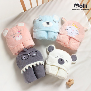  Áo choàng tắm cho bé có mũ vải bông san hô🍁Khăn tắm khăn choàng nhiều mẫu kích thước 140x70 